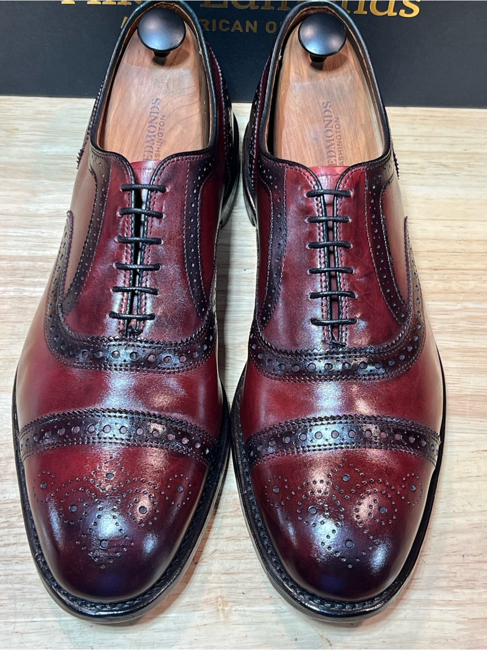 Allen Edmonds Strand Men’s Brogue Cap Toe Oxfords Sz 11E Made In USA 🇺🇸